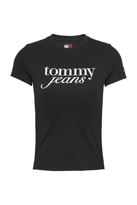 Kadın Tjw Yazı Logo T-Shirt - Siyah 