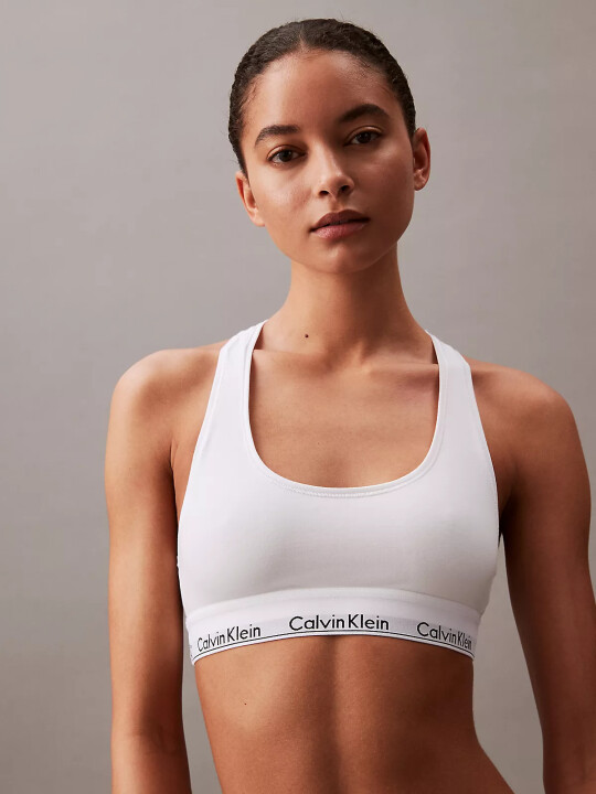 Kadın Unlıned Bralette Sütyen-Beyaz - Calvin Klein