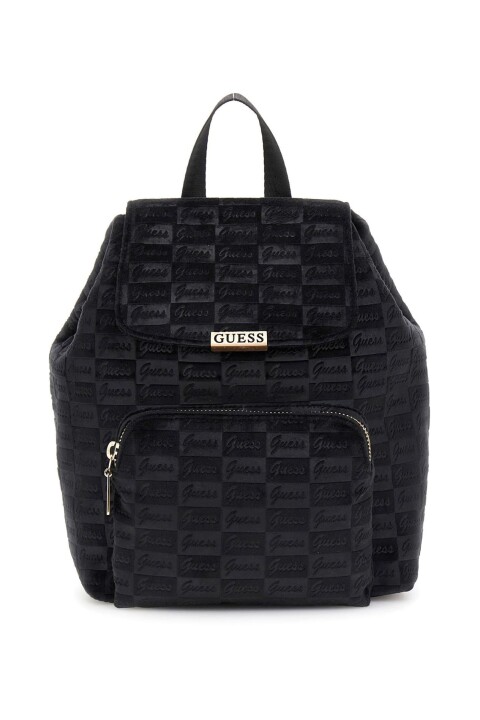 Kadın Velvet Aktif Sırt Çantası - Siyah - Guess