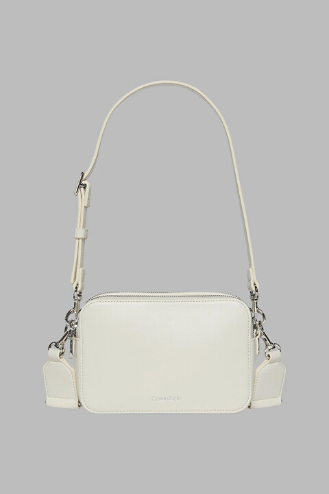 Kadın Webbing Double Strap Çapraz Çanta - Beyaz 