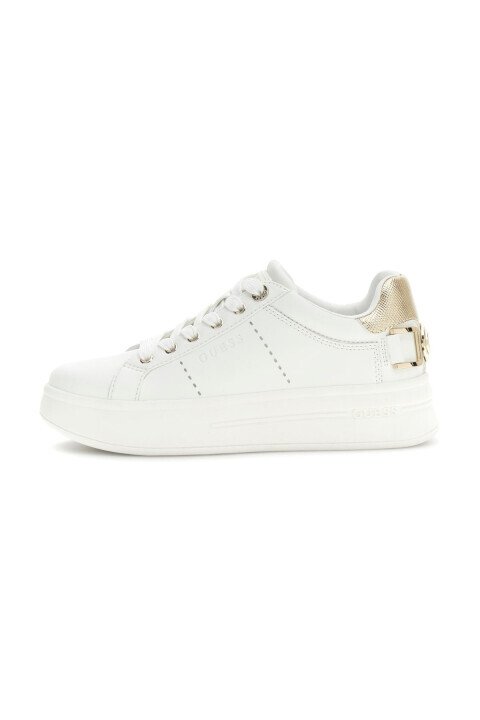 Kadın Wesli Sneaker - Beyaz/Gold - Guess