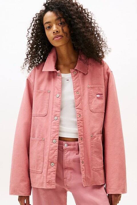 Kadın Yama Cepli İş Ceketi - Pembe - Tommy Hilfiger