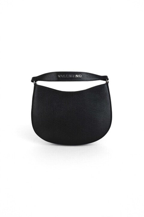 Kadın Yarım Ay Formlu Deri El ve Omuz Çantası - Siyah - Valentino