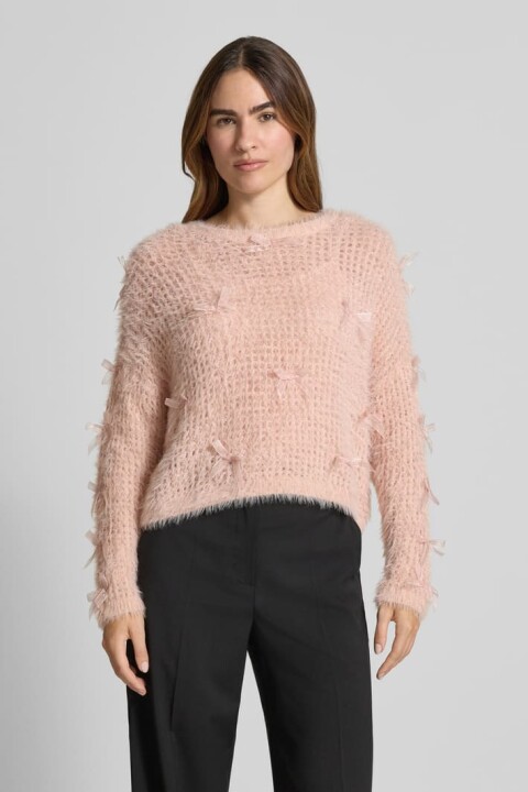 Kadın Yarım Balıkçı Yaka Triko Kazak - Pembe - Guess