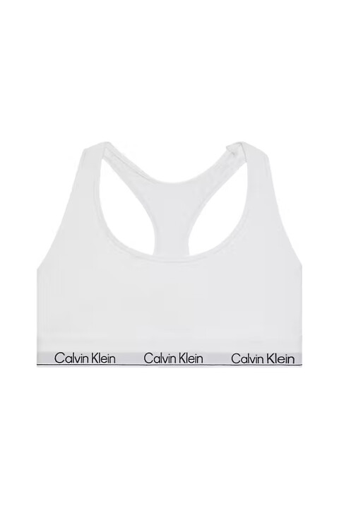 Kadın Yarışçı Sırtlı Logo Şeritli Bralet - Beyaz - Calvin Klein