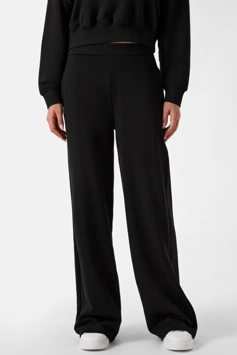 Kadın Yayoi Rahat Kalıp Geniş Paça Eşofman Altı - Siyah - Guess