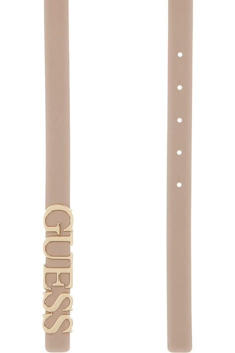 Kadın Yazı Tokalı Kemer - Krem 