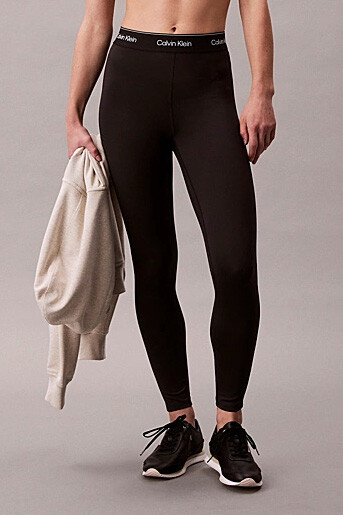 Kadın Yüksek Bel Bilek Boy (7/8) Tayt - Siyah - Calvin Klein