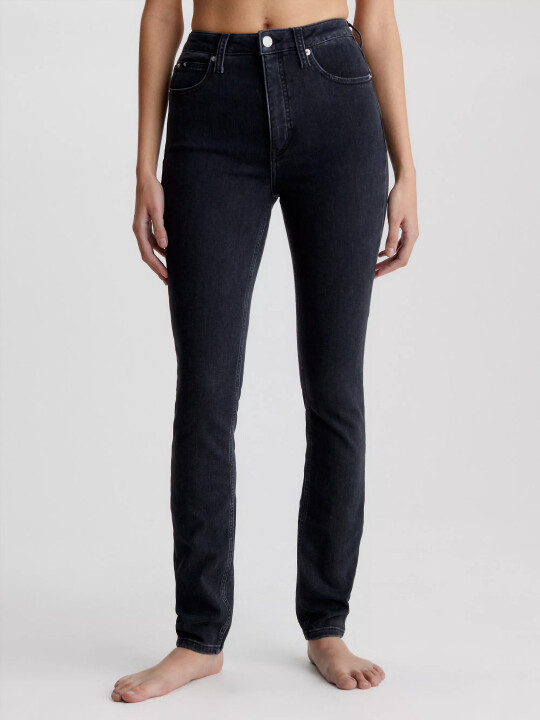 Kadın Yüksek Bel Skinny Pantolon - Siyah - Calvin Klein