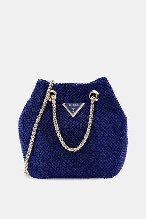 Kadın Zalina Taşlı Mini Çanta - Mavi 