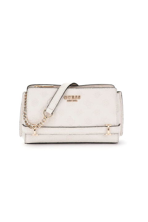 Kadın Zarela Mini Top Fermuarlı Omuz Çantası - Beyaz 