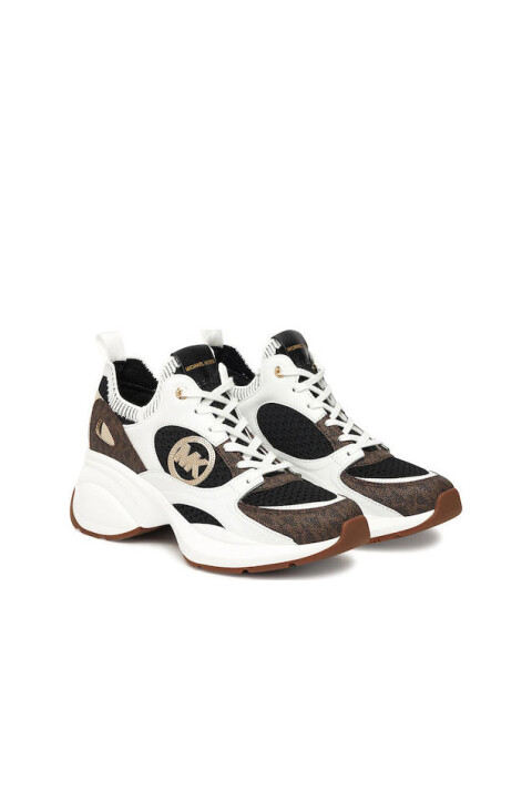 Kadın Zuma Knit Trainer İşlemeli Logolu Chunky Sneakers - Kahverengi/Beyaz - Michael Kors