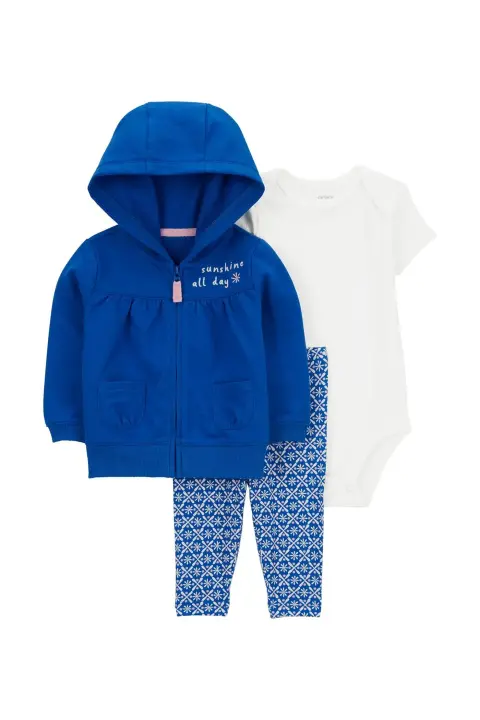 Kız Bebek 3Lü Hırkalı Set 