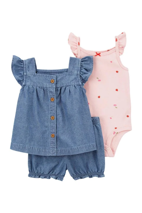 Kız Bebek Alt Üst Set 