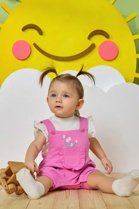 Kız Bebek Salopet Set 