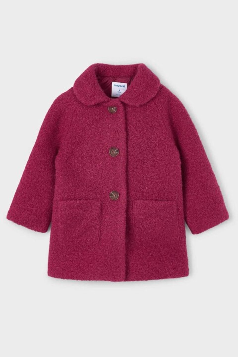 Kız Çocuk Buklet Kaban - Vişne 