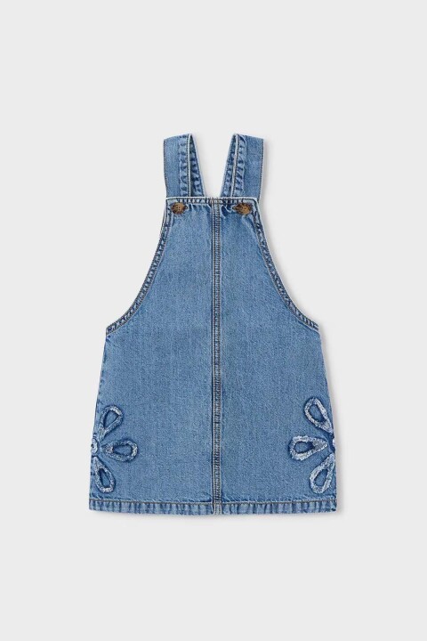 Kız Çocuk Çiçek Nakışlı Denim Jile - Mavi - Mayoral