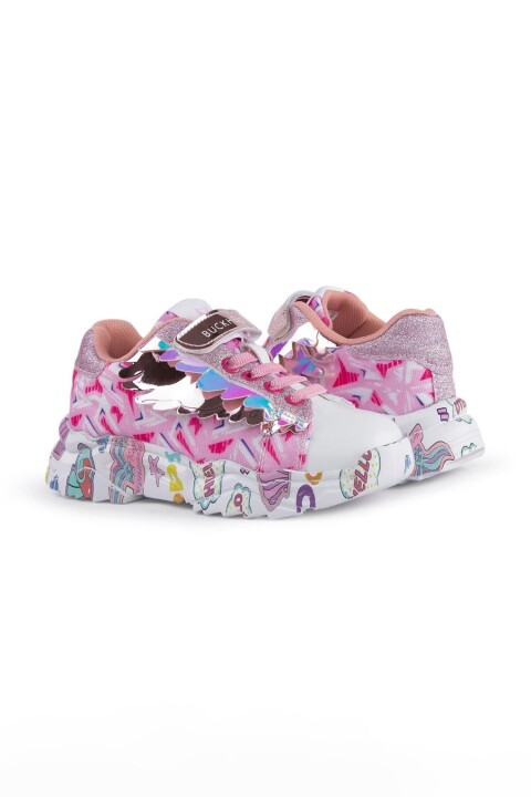 Kız Çocuk Cindy Cırtlı Spor Ayakkabı - Pembe - Buckhead