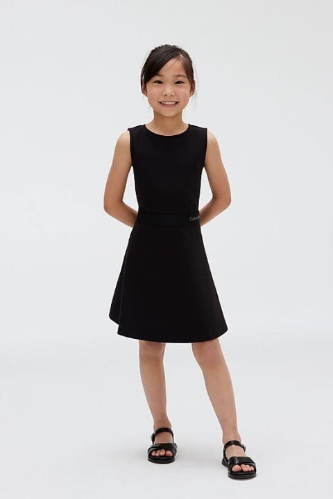 Kız Çocuk Ck Milano Kolsuz Elbise - Siyah - Calvin Klein