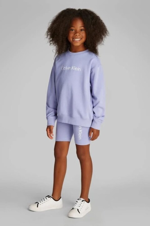 Kız Çocuk Ck Şortlu Eşofman Takımı - Açık Mor - Calvin Klein