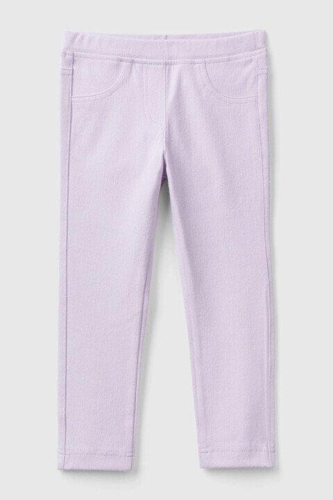 Kız Çocuk Dar Kesim Pantolon - Lila - Benetton