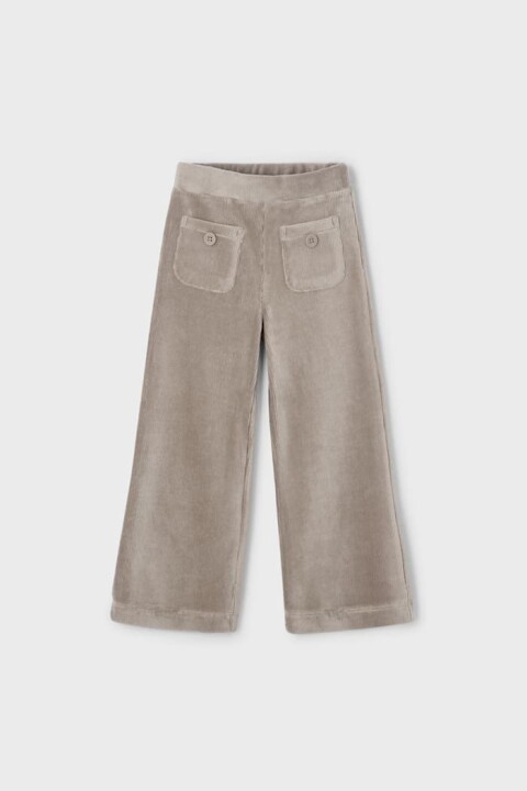 Kız Çocuk Geniş Paça Fitilli Pantolon - Vizon - Mayoral