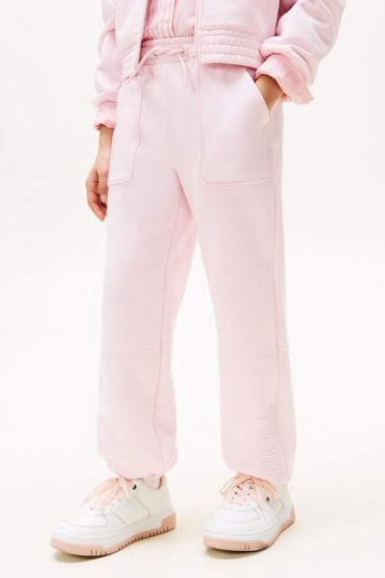 Kız Çocuk Kabartma Baskılı Eşofman Altı - Pembe - Tommy Hilfiger