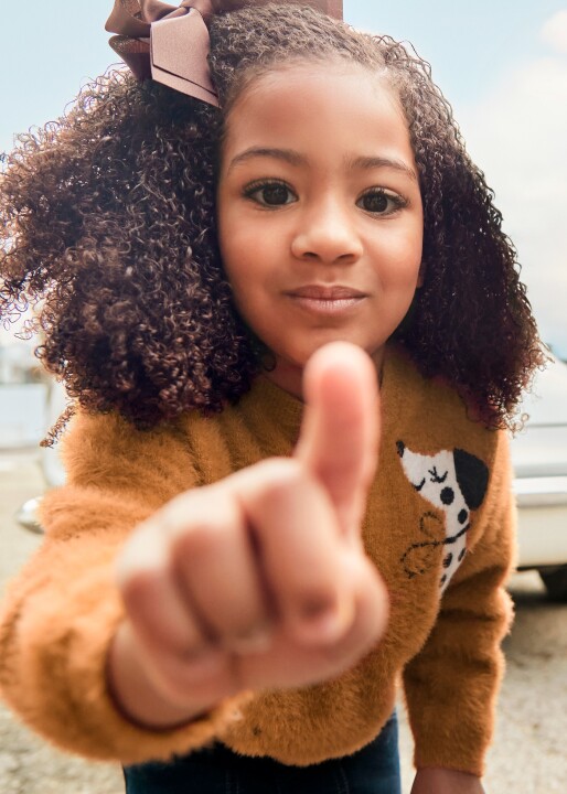 Kız Çocuk KAZAK Kahverengi 