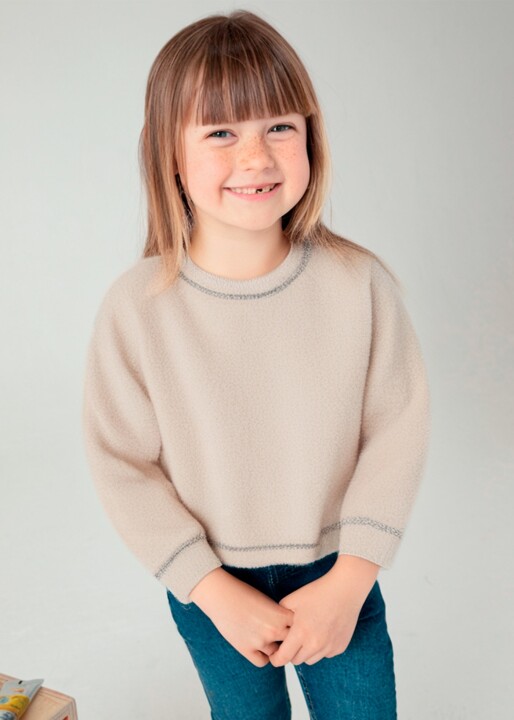 Kız Çocuk KAZAK Krem 