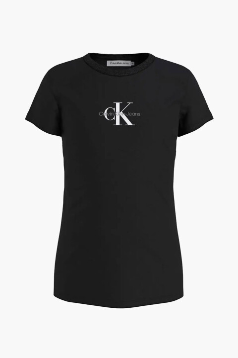 Kız Çocuk Micro Monogram T-Shirt - Siyah - Calvin Klein