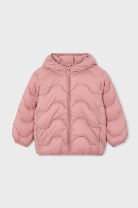 Kız Çocuk Normal Kalıp Kapüşonlu Dalgalı Kapitone Şişme Mont - Pembe - Mayoral