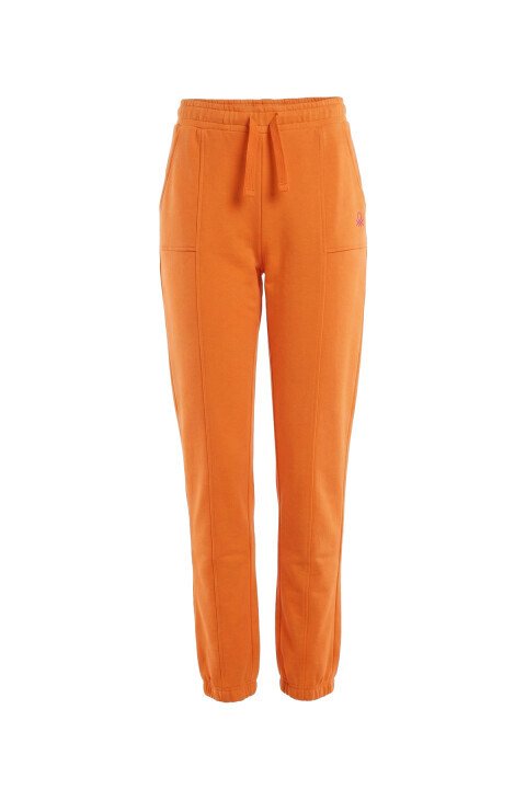 Kız Çocuk Önü Dikişli Jogger Eşofman Altı - Turuncu 