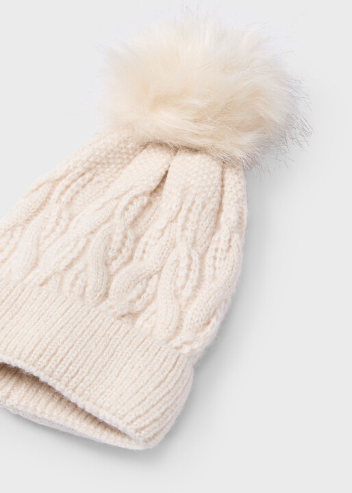 Kız Çocuk Örme Bere - Kırık Beyaz - Mayoral