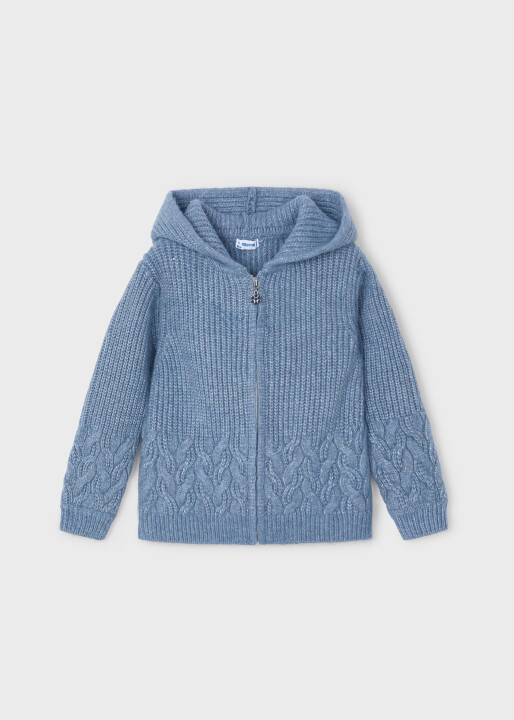 Kız Çocuk Pullover Örme Hırka Mavi 