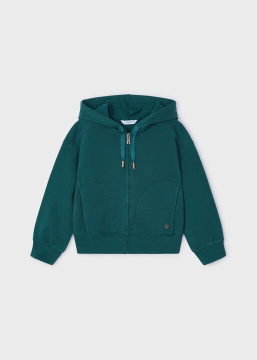 Kız Çocuk Pullover Polar Koyu Yeşil 