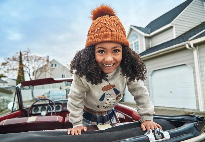 Kız Çocuk Pulover-İşlemeli Sweatshirt Gri 