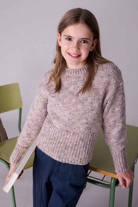 Kız Çocuk Rahat Kalıp Kazak – Kahverengi - Mayoral