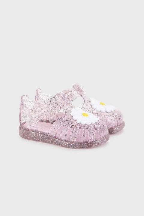 Kız Çocuk S10322 Tobby Gloss Flor Sandalet - Rosa - İgor