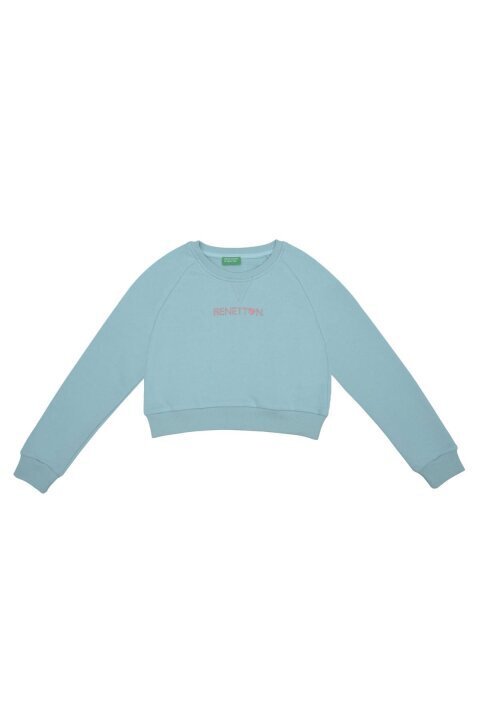 Kız Çocuk Sweatshirt - Turkuaz - Benetton