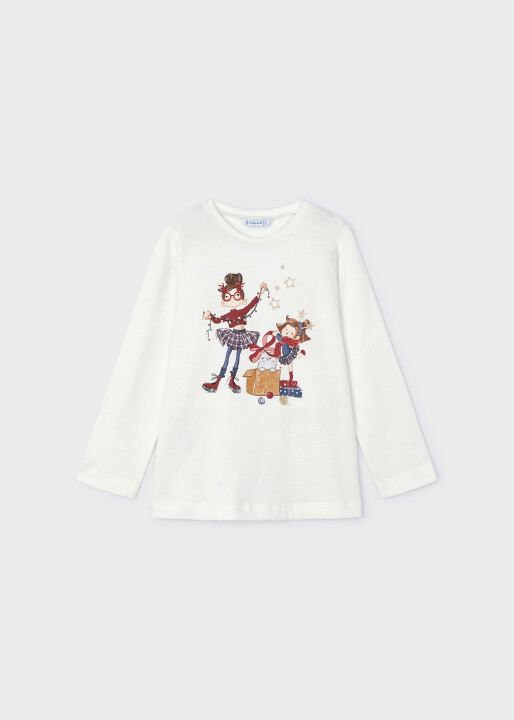 Kız Çocuk T-Shirt - Beyaz 