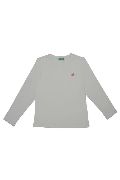 Kız Çocuk T-Shirt - Ekru - Benetton