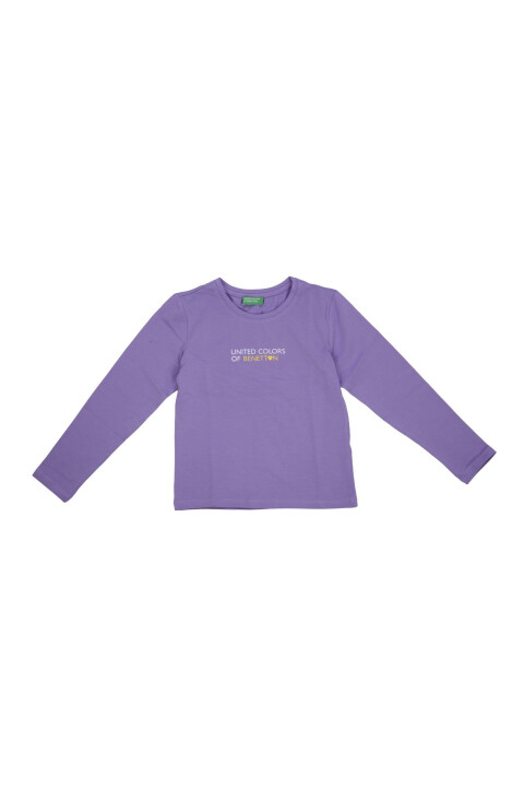 Kız Çocuk T-Shirt - Lila - Benetton