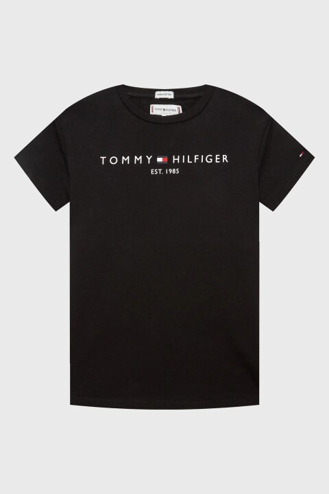 Kız Çocuk Th Yazı Logo T-Shirt - Siyah - Tommy Hilfiger