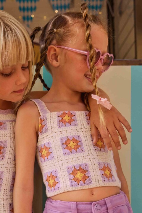 Kız Çocuk Tığ İşi Bluz - Kemik - Mayoral