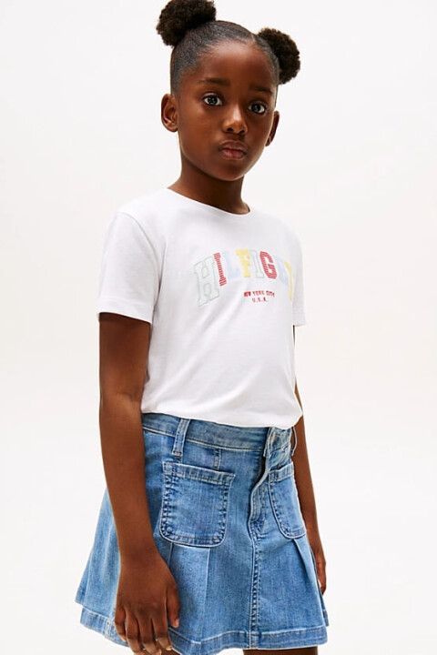 Kız Çocuk Varsity T-Shirt - Beyaz - Tommy Hilfiger