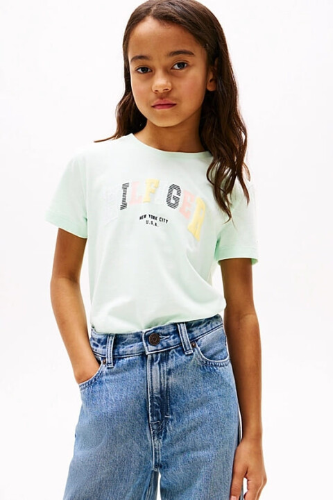 Kız Çocuk Varsity T-Shirt - Yeşil - Tommy Hilfiger