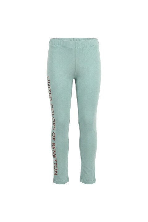 Kız Çocuk Yanı Logolu Tayt - Su Yeşili - BENETTON