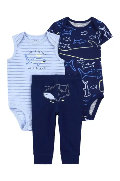 Layette Erkek Bebek 3Lü Set 