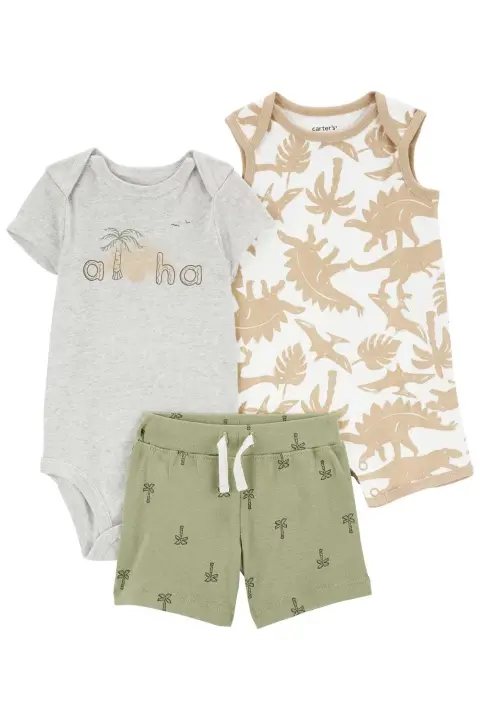 Layette Erkek Bebek 3Lü Set 