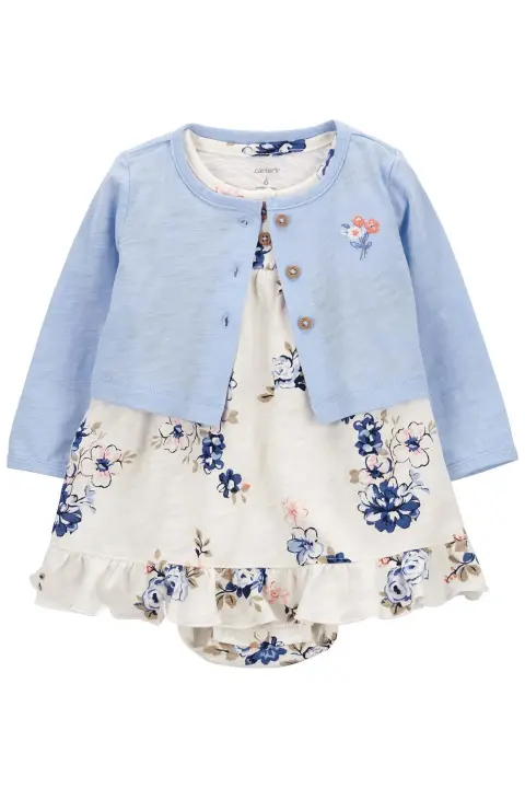 Layette Kız Bebek Elbise Set 